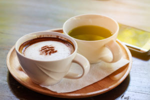 コーヒーと緑茶