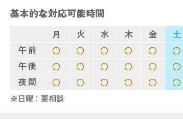 大町トレーナースケジュール